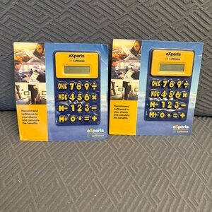 NEW Lufthansa Airlines Travel Agents Exclusive Gift Rubber Calculator Set of 2